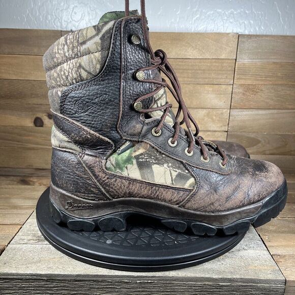 Danner High Country 7" Boots 400 G Camo Mens Size 9 EE Goretex Realtree Vibram - Picture 1 of 10